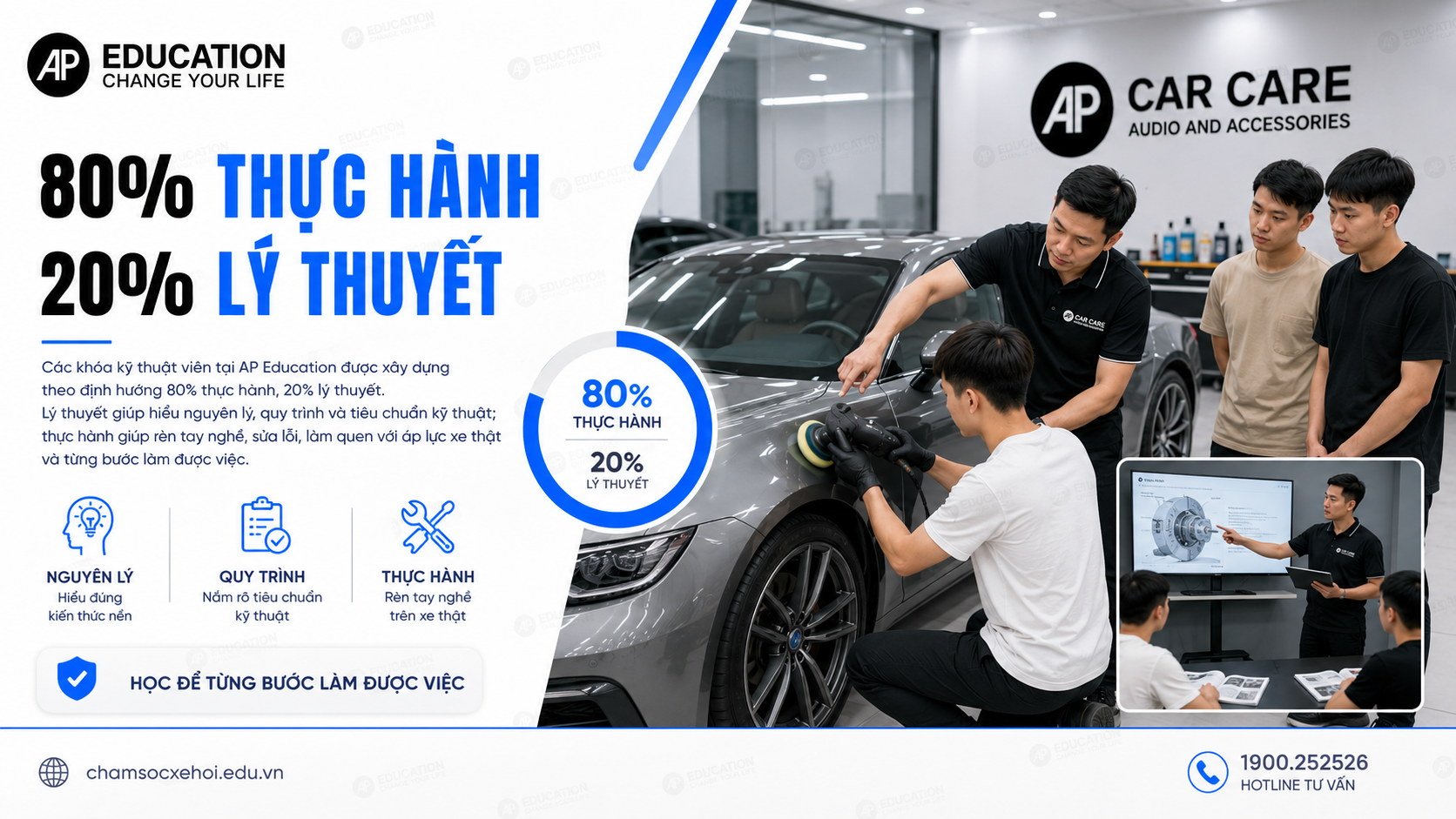 4. 80% Thực hành - 20% lý thuyết.