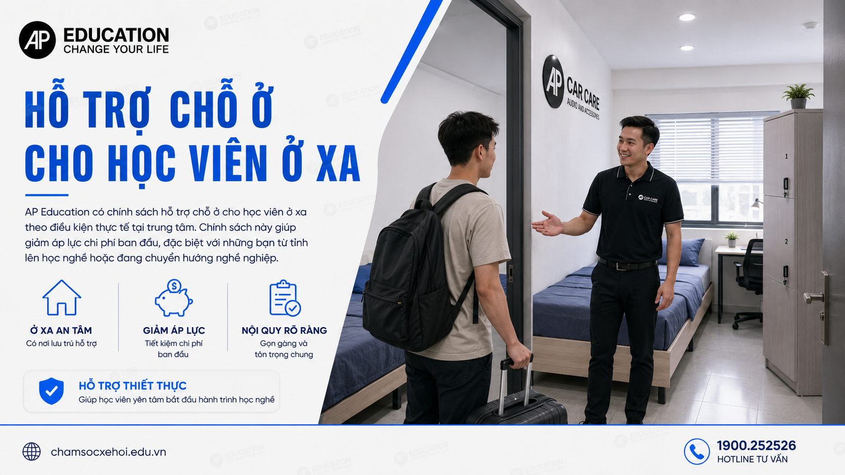 5. Hổ trợ chỗ ở cho học viên ở xa
