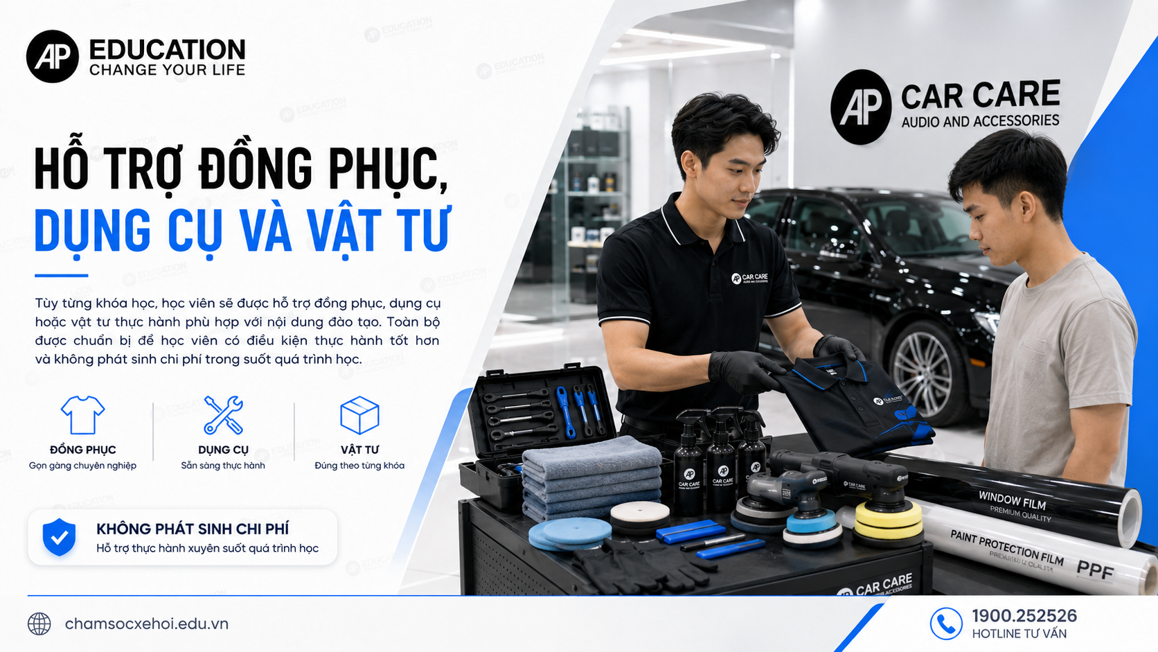 6. Hỗ trợ đồng phục, dụng cụ và vật tư