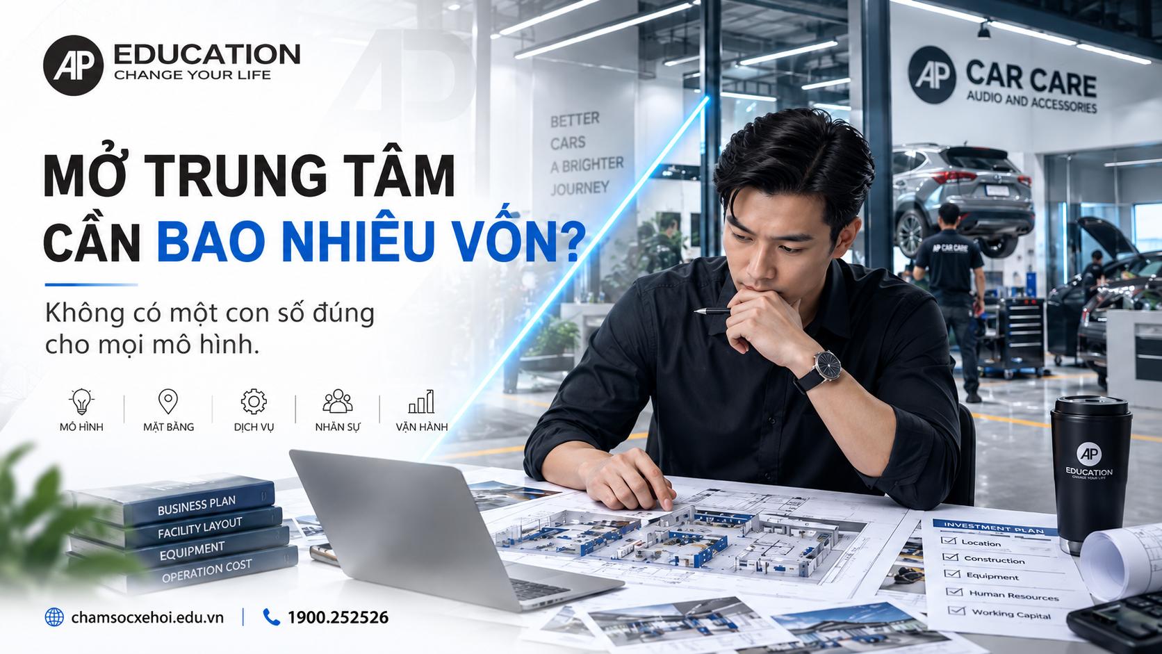 Mở trung tâm chăm sóc xe cần bao nhiêu vốn_